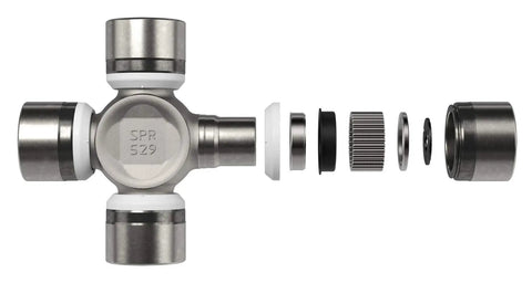 Exploded view of 5 1310X U Joint Kit 1310 SPL22 Series OSR Outside Snap Ring Universal Joint for cars, trucks, SUVs.