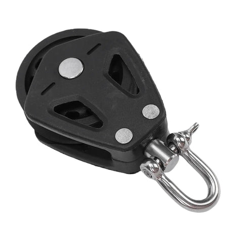 Single Swivel Sailing Block 50mm Stainless Steel T316 Bearing Nylon Wheel Marine Pulley For Sailboat Rigging Jib Sheets No Fuss