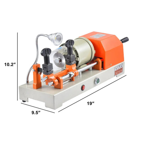 Key Duplicator And Cutter Machine For Locksmiths Easy To Use Copy Tool With Front Clamp Slot And Rear Universal Clamp Automatic Knife Travel For Precise Smooth Key Cuts Every Time. 19x10.2x9.5 in metal key cutting machine