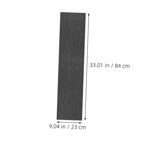 Non Slip Deck Covering For Skateboard And Kick Scooter Waterproof PVC Grip Tape showing dimensions, 33.01 x 9.04 inches