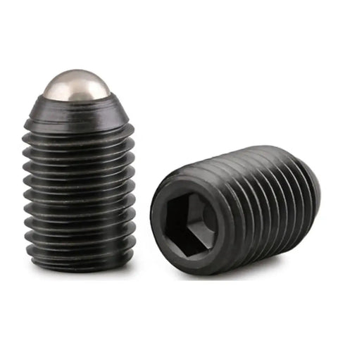 Built Tough Stainless Steel Spring Ball Plunger Grub Screws M3 M4 M5 Hex Socket Set Screw Assortment with spherical tip