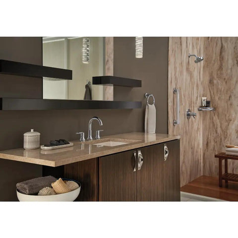 Contemporary 24-Inch Grab Bar Chrome Finish No Nonsense Sturdy Shower And Bathroom Rail Built To Last Supports Up To 450 Lbs