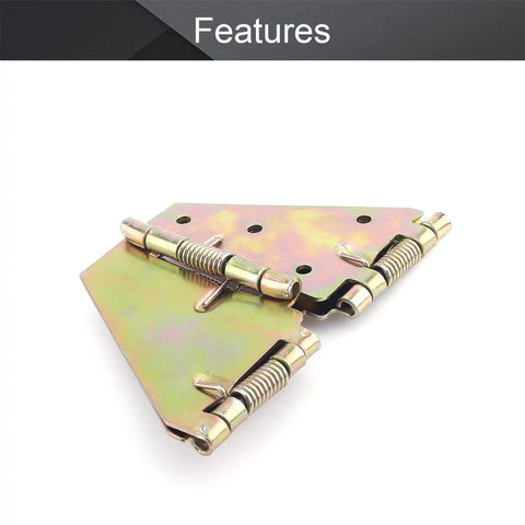 Heavy Duty Drop Leaf Table Hinge Support Four Point Five Inch Folding Bracket solid iron zinc plated with springs for tables.