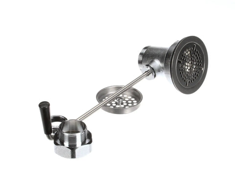 Waste Drain Valve With Twist Handle, Three And A Half Inch By Two Inch And One And A Half Inch Adapter, Removable Strainer Basket