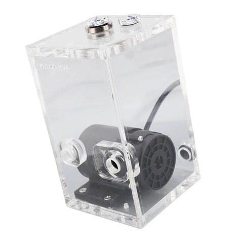 Durable Acrylic Water Cooling Pump Reservoir Combo 850Ml Capacity Quiet Operation Sturdy Design 5Mm Wall Integrated System For Pc Enthusiasts.