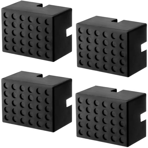 Solid Rubber Pinch Weld Blocks Jumper Pads For Auto Lift Jack Stand Support High Compression Heavy Duty Car Repair 3 Ton Load Capacity Set