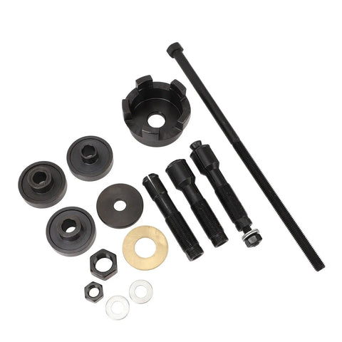 Hardcore 14 Piece Motorcycle Wheel Bearing Puller Tool Kit Built For Swapping 0 75 Inch 1 Inch And 25 Mm Bearings Efficiently Garage Maintenance Without Hassle Comes With A Durable Carrying Case, black metal parts