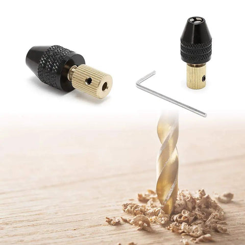 Two Pack 3.17mm Electric Motor Shaft Mini Drill Chuck Adapter Set Built Tough For Drill Bits 0.3 To 3.4mm Shanks Micro Chuck Fixing