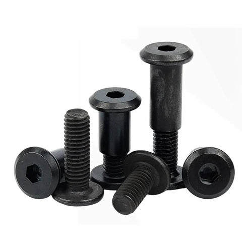 Black Beveled Hex Socket Head Locking Screws And Nuts Kit 40 Sets For Plywood Furniture Heavy Duty Stainless Steel 304 Hardware Fasteners Ideal For Indoor Outdoor Projects And Quick Adjustments, black hex socket screws