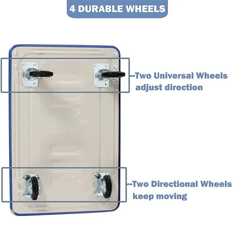 Heavy Duty Folding Platform Truck And Portable Hand Cart For Warehouse Moves Built Tough As Nails to Haul Six Hundred Sixty Pounds No Sweat with four durable wheels for easy movement.