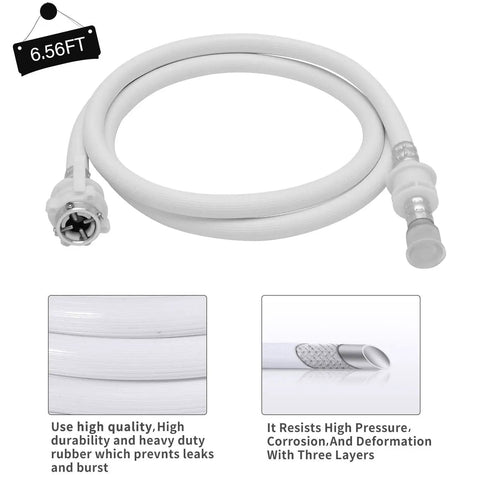 Universal Twin Tub Washing Machine Hose Kit With Quick Connect 6.56 Feet PVC Durable Three Layer Design Built Tough For Mini Washers