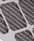 MERV 12 Pleated Furnace Air Filters With Carbon Odor Control, 12 Pack, Actual Size 11.5 x 17.5 x 0.75, filter close-up