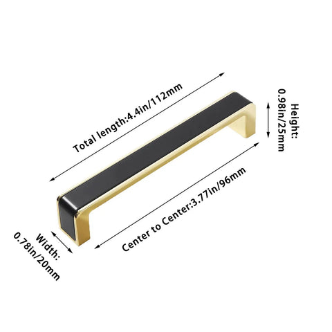 Sleek Black Gold Cabinet Pulls Five Pack With Matte Finish For Modern Kitchen Makeover Drawer Handles And Bathroom Vanity Swap That Brings Major Swag To Every Room, 4.4in length, zinc alloy.