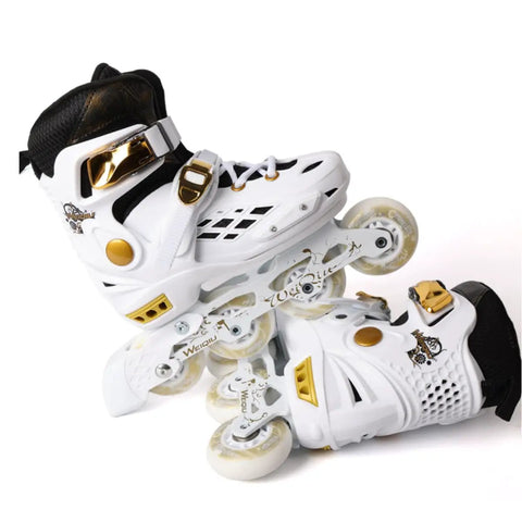 Adjustable Inline Roller Skates For Kids And Adults Outdoor Blades With Full Light Up Wheels Dope Night Vibe Ready Aluminum Frame