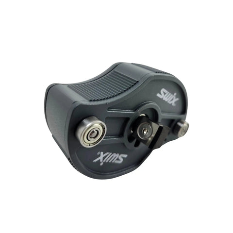 Pro Sidewall Cutter TA103 for Ski and Snowboard Tuning with round and square blades, angled view showing blade detail