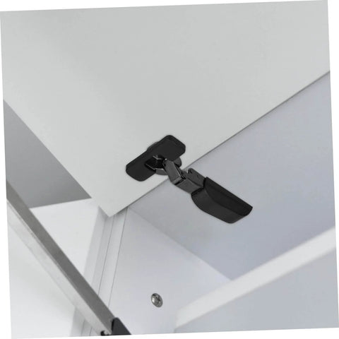 Soft Close Cabinet Hinges With Damping For Quiet Operation And Easy Installation, Smooth Door Alignment, Versatile For Kitchen Bathroom And Living Room Cabinets By Mipcase installed on a white cabinet door