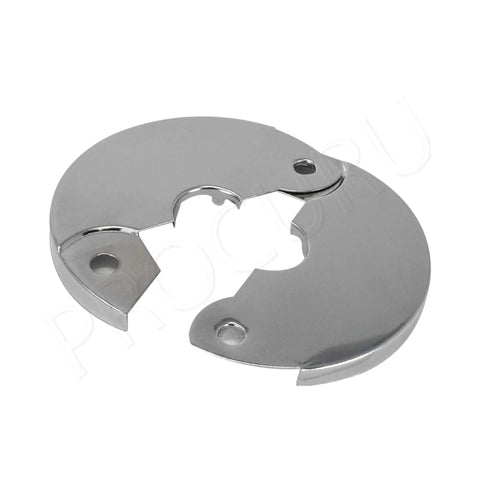 Chrome Hinged Split Escutcheons For One Half Inch CTS Pipes In Chrome Finish With Screws Five Eighth Inch OD Pipe Covers