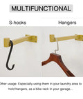 Gold 12 Inch Floating Shelf Brackets Set Of 6 With Lip Heavy Duty Industrial Wall Mounted Shelf Supports for hangers and hooks