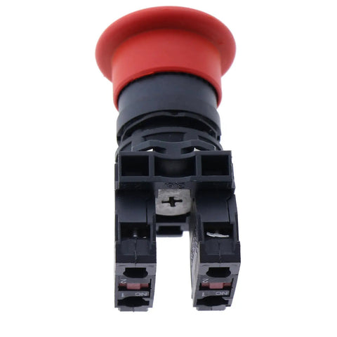 Heavy Duty Emergency Stop Switch Bullyproof Drop In Replacement For Genie Boom Lifts S40 S45 S65 S80 S85 And Z4525 Steel Cut Off Safety Button, Red and Black