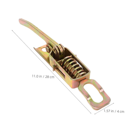 Beefy Heavy Duty Toggle Latch Clamp Kit with Adjustable Metal Pull Hasp, spring-loaded design, 11 in length, side view.