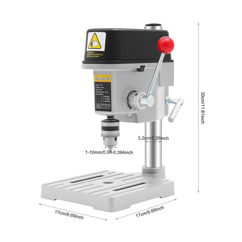 Compact Benchtop Drill Press For Precision Metal And Woodworking Portable Electric Table Drill With Adjustable Speeds CNC Chuck