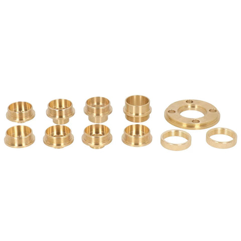 11 Piece Brass Router Template Guide Set With Lock Nut Adapter Bushing Kit for routing and crafting