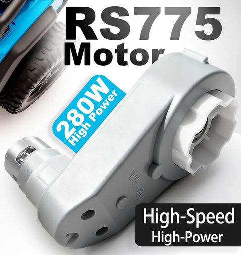 RS775 24V High Speed Motor With Gearbox For Power Wheels Upgrade 18V 24V High Torque DC Motor Replacement Part Display