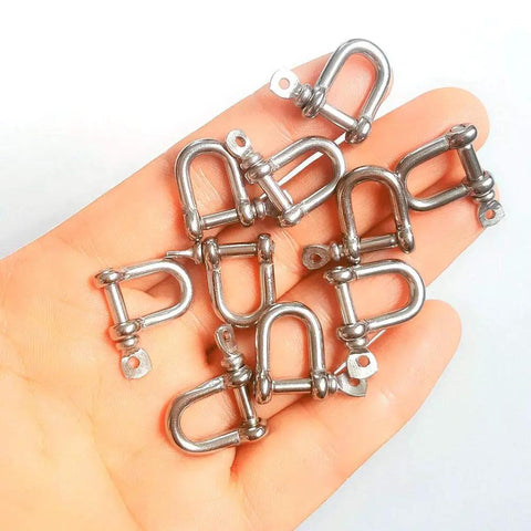 Stainless Steel Mini D Shaped Bow Shackle 3mm For Paracord Jewelry And Marine Tackle Saltwater Ready AISI 316 Pro Grade Durable