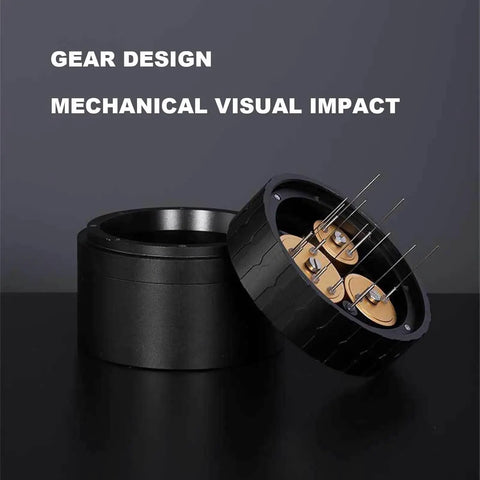 Top Tier 58 MM Espresso Distribution Tool With Ten Stainless Steel Coffee Distributor Needles For Bottomless Portafilters Smooths Coffee Beds For Flawless Daily Pulls, showing gear design and needle placement.