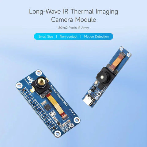 Long Wave Infrared Thermal Imaging Camera Module With 80x62 Pixel Array, hybrid microbolometer, thermopile tech, Type C port