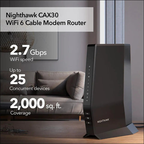 Cable Modem And WiFi 6 Router Combo AX2700 DOCSIS 3.1 2.7 Gbps Covers Up To 2000 Sq Ft 25 Plus Devices Compatible lifestyle image
