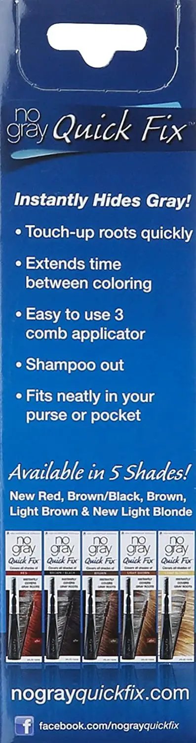 Zero Hassle Root Touch Up Wand That Snatches Stubborn Grays With A Slick Hair Mascara Formula In Rich Brown Black Blend 0.5 Oz front packaging with product details
