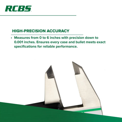 Digital Calipers 0 To 6 Inch For Reloading, Accurate Case And Cartridge Measurements, Precision Digital Caliper For Full Length Sizing