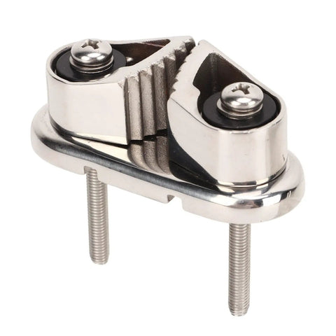 Straight Up Lightweight Stainless Steel Cam Clamps Offering Rock Solid Line Grip With Progressive Teeth And Smooth Polish for boat projects.