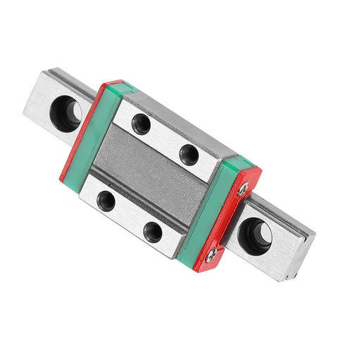 9mm Width Linear Motion Rail With Slide Block LML9B High Precision Linear Guide System with lubrication inlet, angled view.