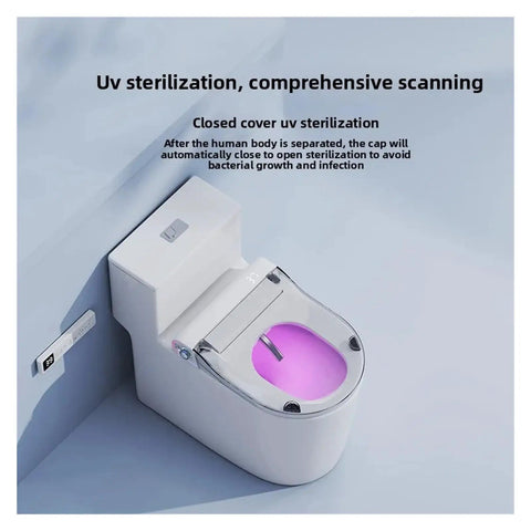 Straight Up Game Changing Auto Flip Smart Toilet Seat With Constant Temp Heating Cushion Integrated Dual Spray Bidet And Universal U Shape Fit, showcasing UV sterilization feature.