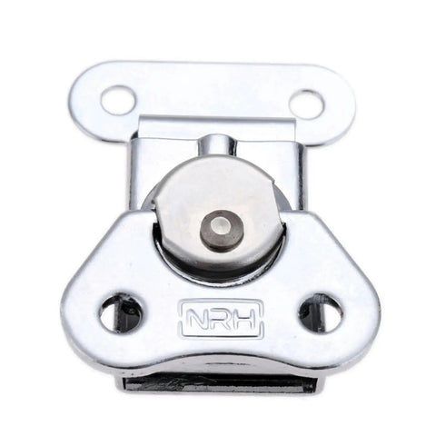 Heavy Duty 2Pc Toggle Latch Catches For Secure Wooden Box And Flight Case Protection With Spring Draw Keeper Plus Twist Lock Clamps Size 52 By 38mm close-up view showing shiny metal finish and sturdy design.