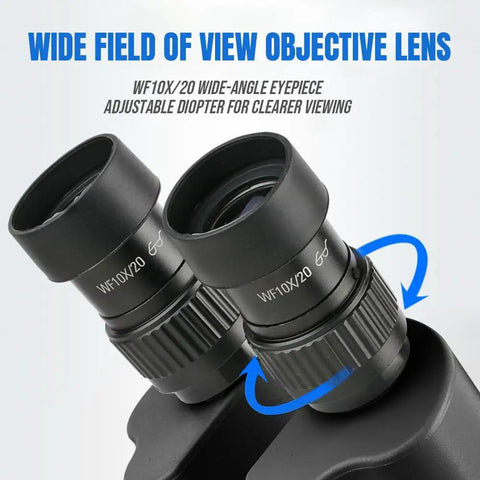 Pro Grade Stereo Jewelry Microscope Head 7X To 90X Zoom With 56 LED Lights And 0.5X Barlow Lens Black, WF10X/20 eyepieces