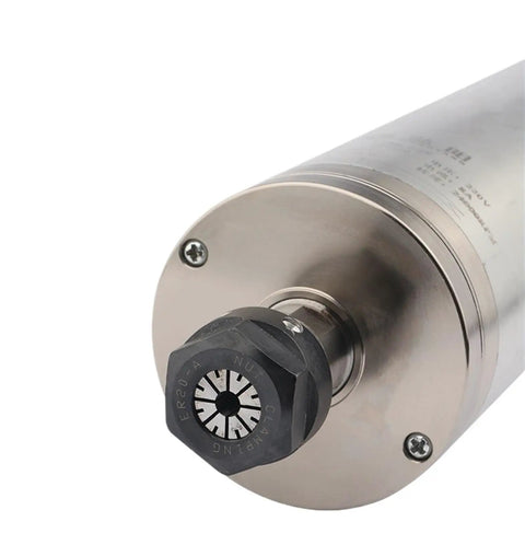 High Speed CNC Milling Spindle Motor 2.2kW ER20 Water Cooled 24000 RPM 400 Hz 220 380V 4 Bearing Workhorse Mill front view