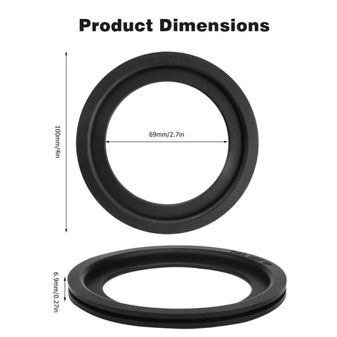 RV Toilet Seal Replacement Kit For Dometic 300 310 320 Gasket Seal Kit Part 385311658 2 Pack with dimensions visible