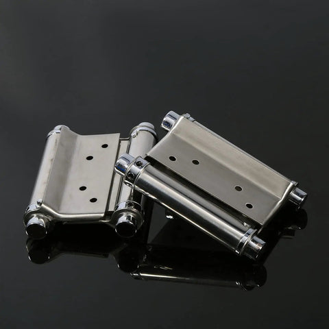 Double Action Spring Hinge 3 Inch For Cafe And Bar Counter Doors, Heavy Duty Stainless Steel, Rust Resistant Pair Display