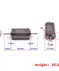 12V HO Scale Micro Mini FK-055 High Speed Motor With 5-Pole Rotor 1.5mm Dual Shaft Compact Train Engine dimensions shown