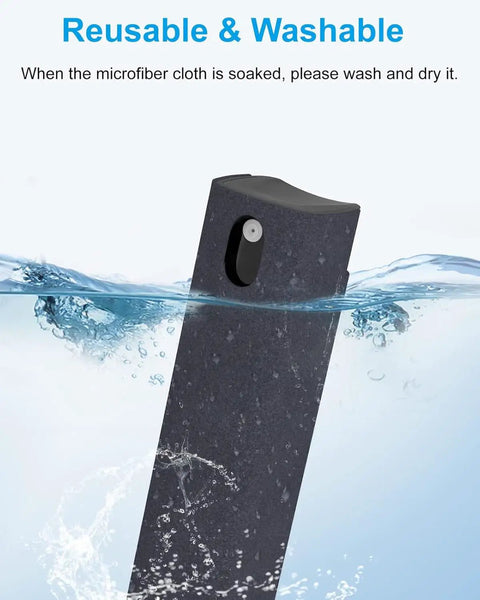 6 Pack Screen Cleaner Kit 2 In 1 Touchscreen Mist Cleaner underwater highlighting reusable washable microfiber cloth
