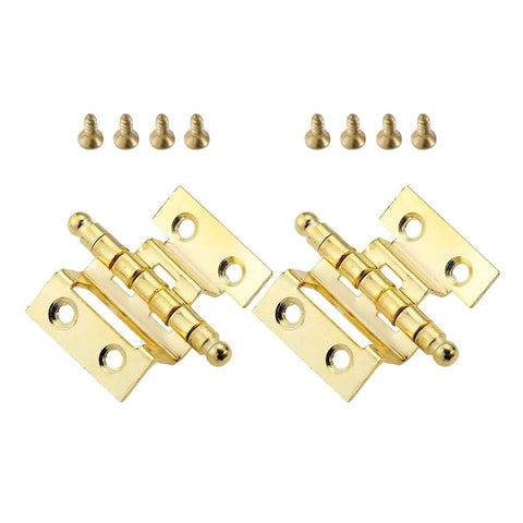 Gold Crown Style Hinges Set 8 Hole Cabinet Door Hardware For Vintage Wood Boxes Dressers And Jewelry Boxes 40mm Dope Vintage Vibe Hinges Easy To Install