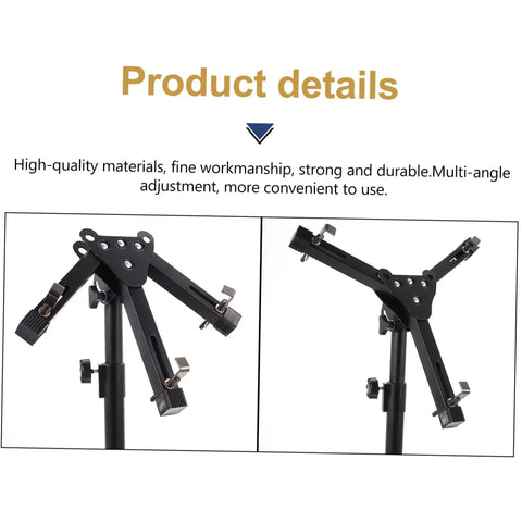 Heavy Duty Folding Drum Practice Stand Built With Beefy Alloy Rails Quick Snap Mallet Dock showing adjustable multi-angle setup.
