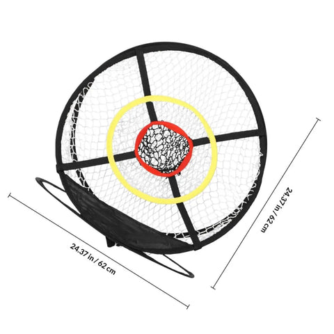 Dope Golf Chipping Net With Ball Return System And Hitting Mat For Backyard Practice featuring circular target design