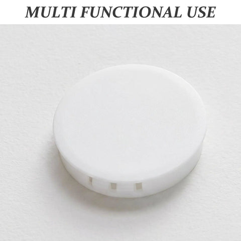 Round Plastic Screw Hole Caps Plugs 2 Inch White Flush Snap In Locking Covers For Cabinets And Furniture Quick Installation