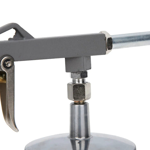 Close-up of the nozzle assembly of the Garage Ready Heavy Duty Pneumatic Spray Gun Pro Grade Air Paint Sprayer.