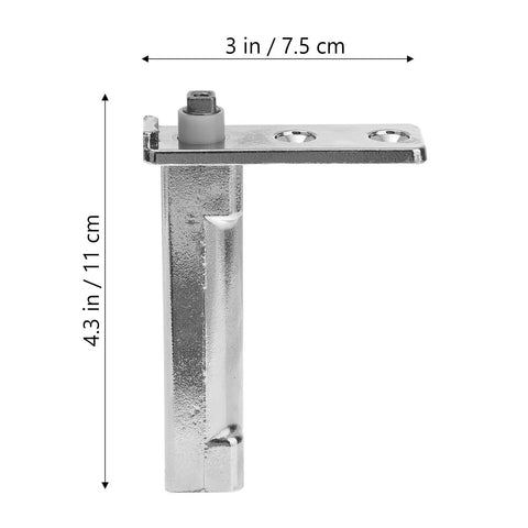Heavy-Duty Zinc Alloy Refrigerator Door Hinge With Spring-Loaded Self-Closing Function, Tough-As-Nails Silver Pivot, 3x4.3 in