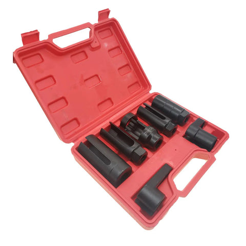 Oxygen Sensor Socket Set 7 Piece Fits 22mm Seven Eighth Inch 27mm And 29mm For Easy O2 Sensor Removal And Installation Universal Puller Tool With Three Eighths Inch Drive Fits Most Vehicles